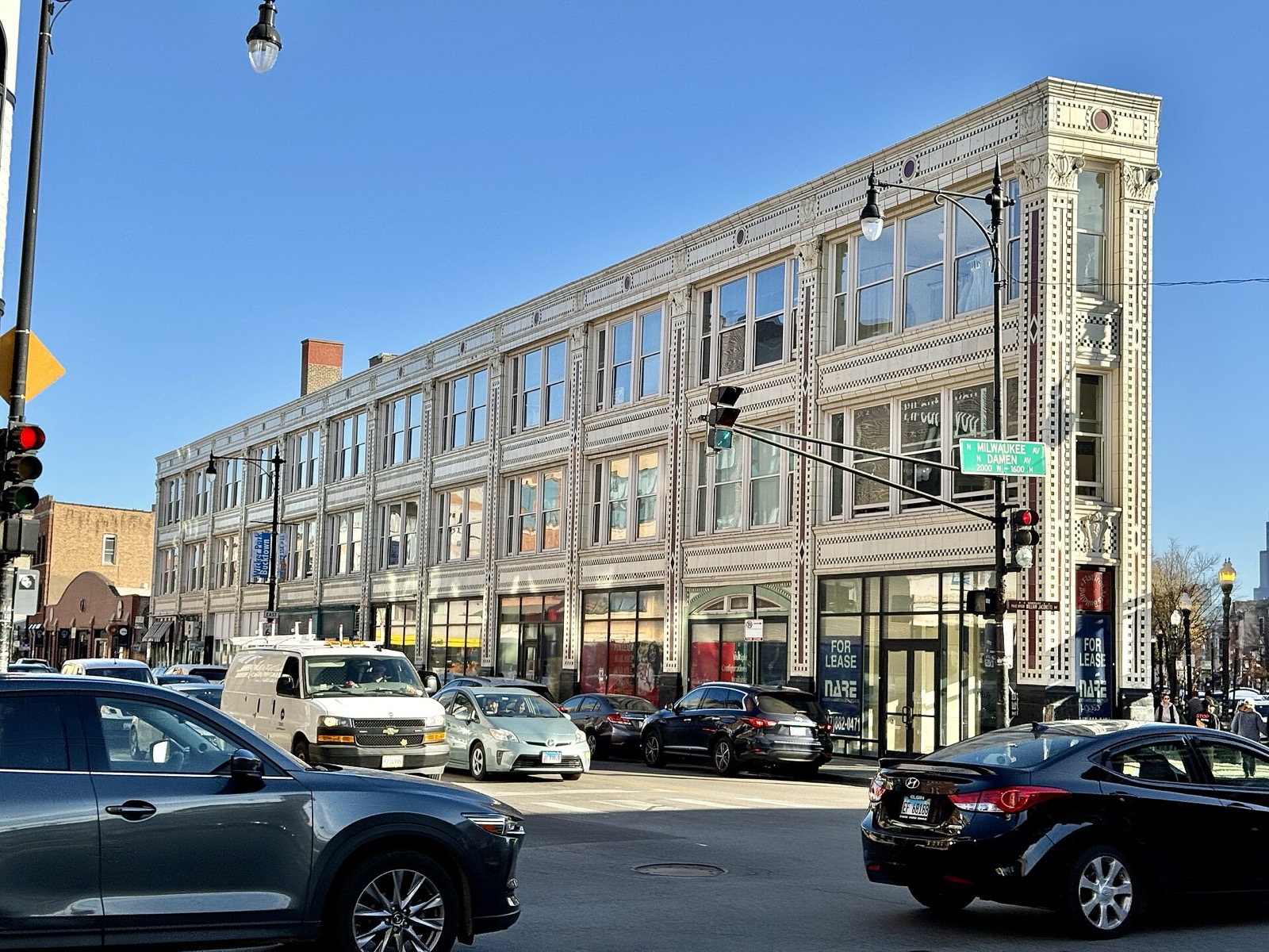 The Flat Iron Arts Building at Milwaukee, North and Damen in Wicker Park