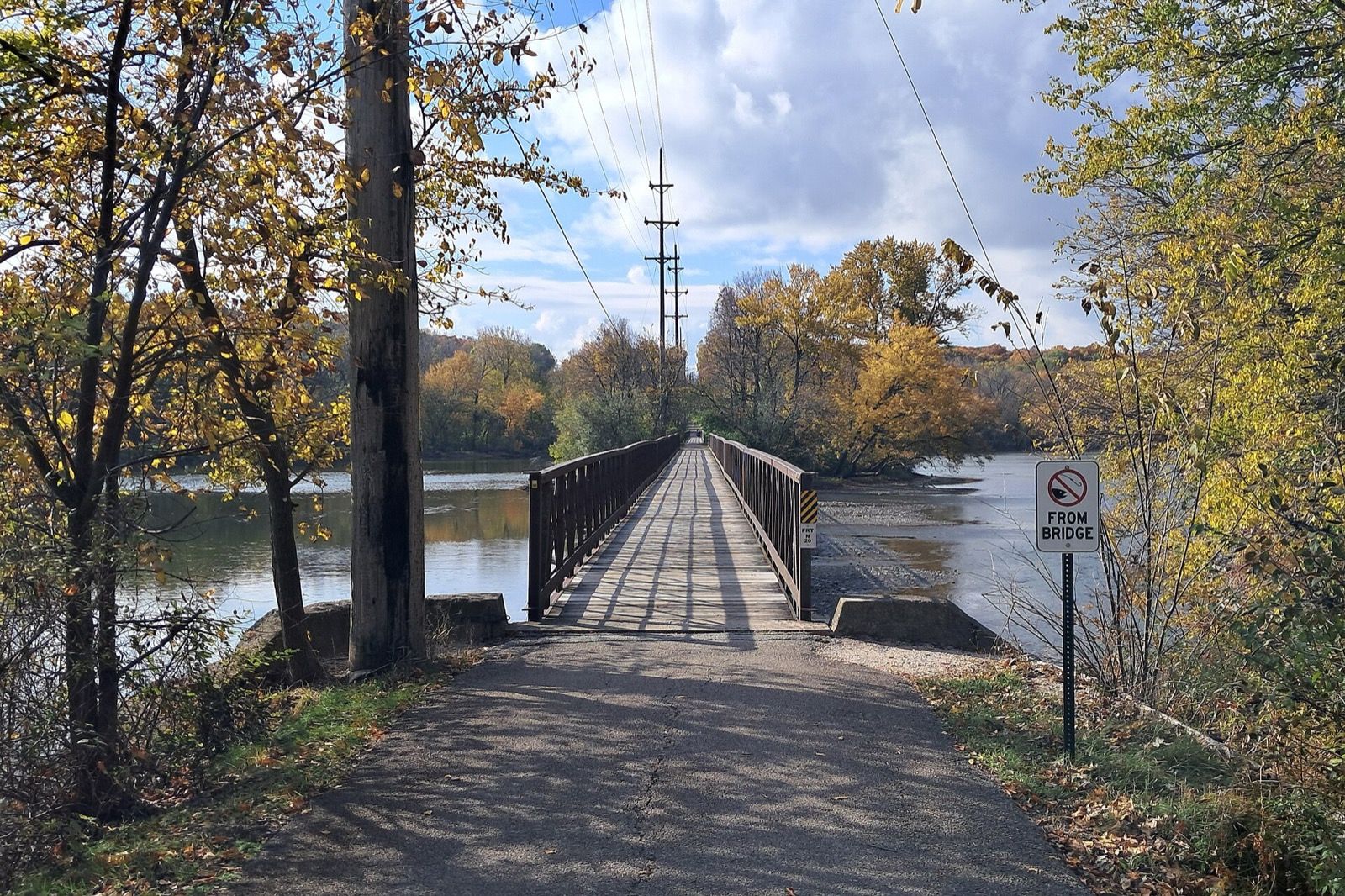 The Fox River Trail bridge over the Fox River in St. Charles Township